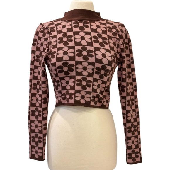 DREAMERS BY DEBUT Women's Backless Sweater Crop Top Size S/M - Picture 1 of 7